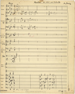 Variations for Choir and Orchestra - first page